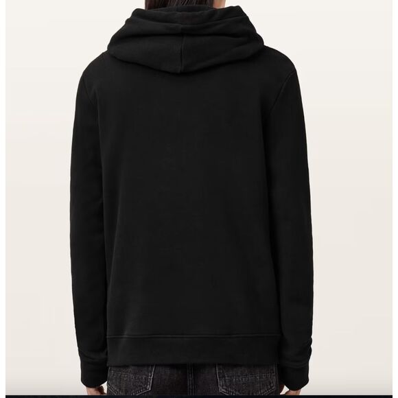 ~ ALLSAINTS Mens Raven Pullover Ramskull Hoodie Med Sweatshirt Kangaroo Pocket - Picture 14 of 16